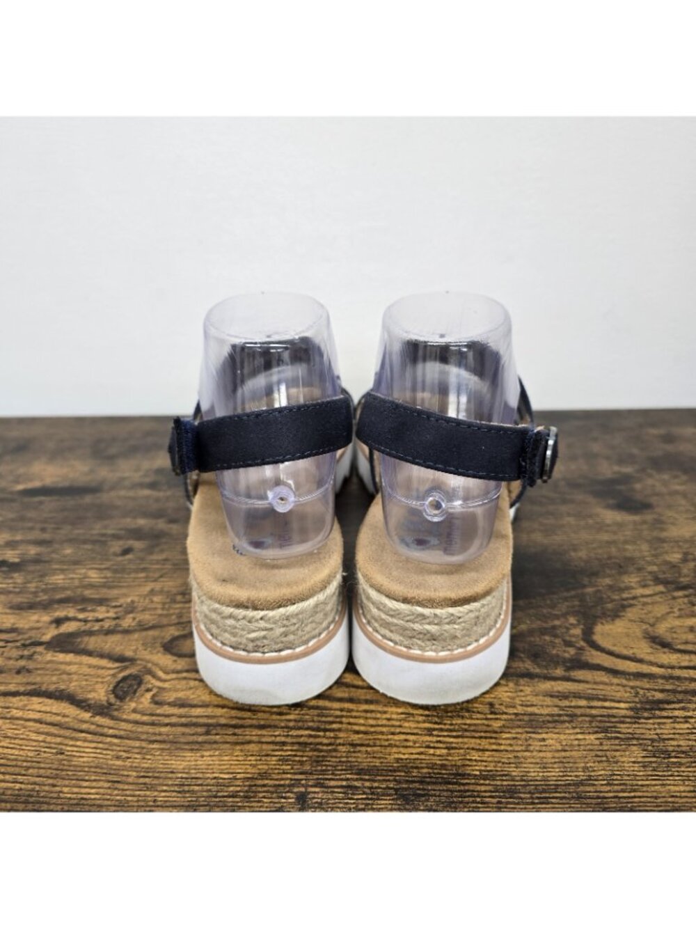 Skechers BOBS Desert Kiss Tea Time Wedge Sandals Women's Size 9 Navy Blue - Picture 5 of 9